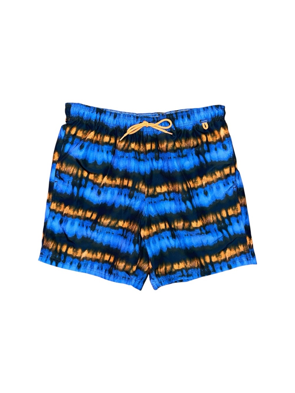 Eddie Bauer Tie Dye Swim Trunks Blue Black Orange Men’s Large